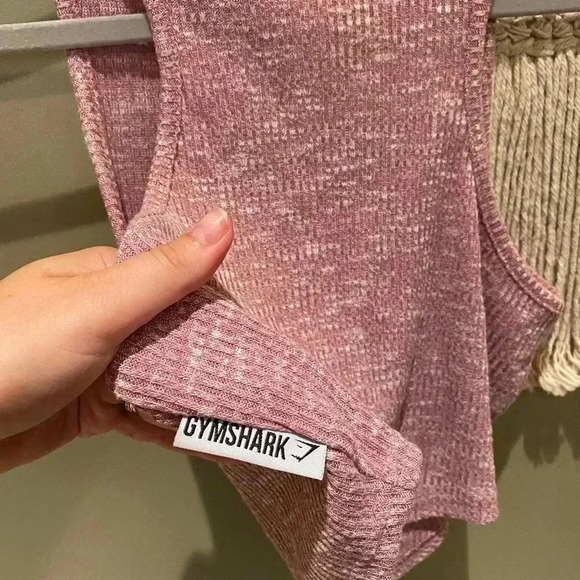 GYMSHARK PINK CROP TANK TOP M - Picture 4 of 4